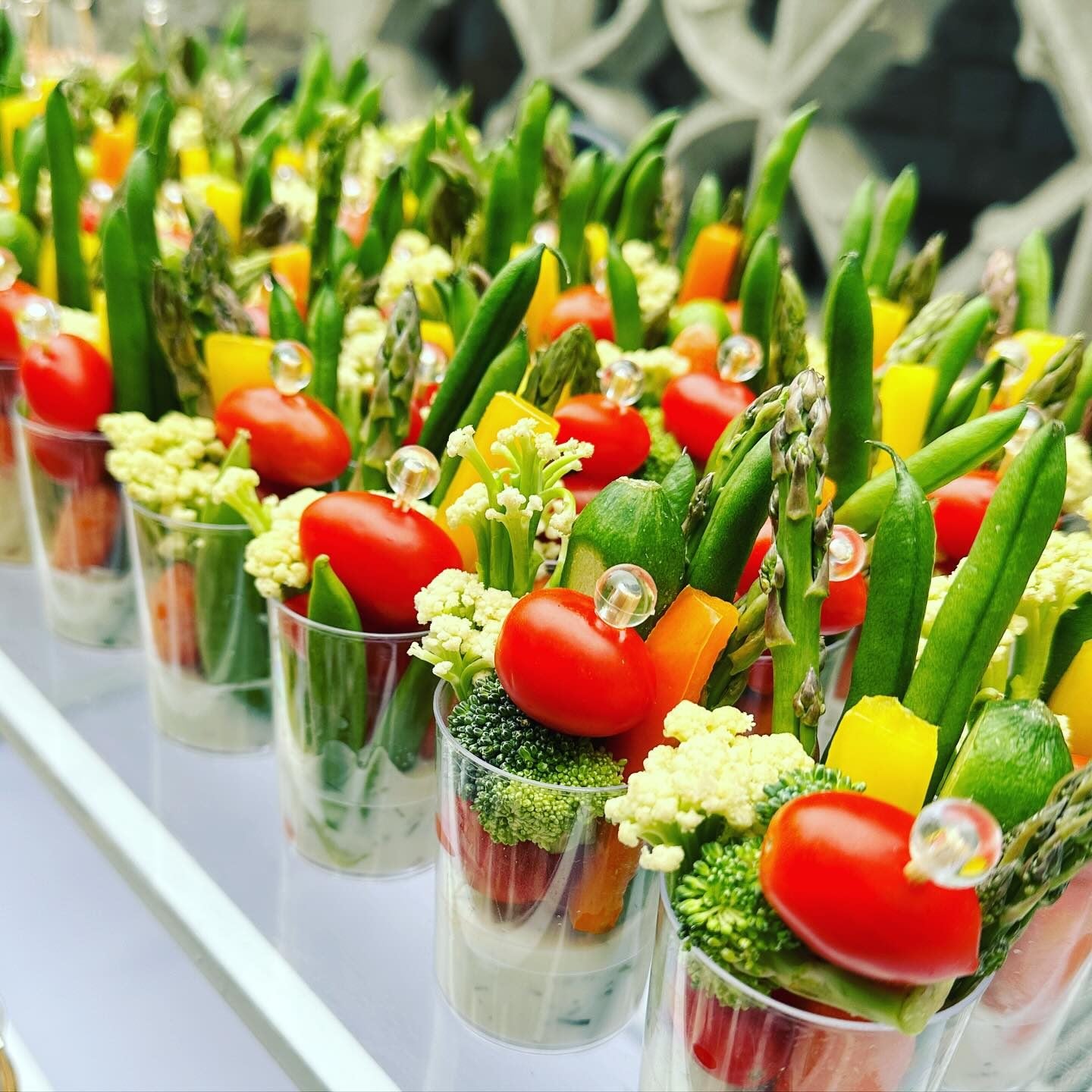 Vegetable cups display